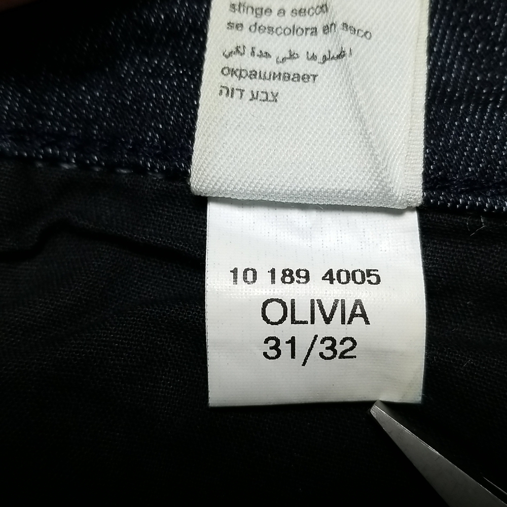 Qualue Supereure de Mavi Women's Jeans Sz 31 Olivia Style Straight Leg Dark Wash - Picture 7 of 7